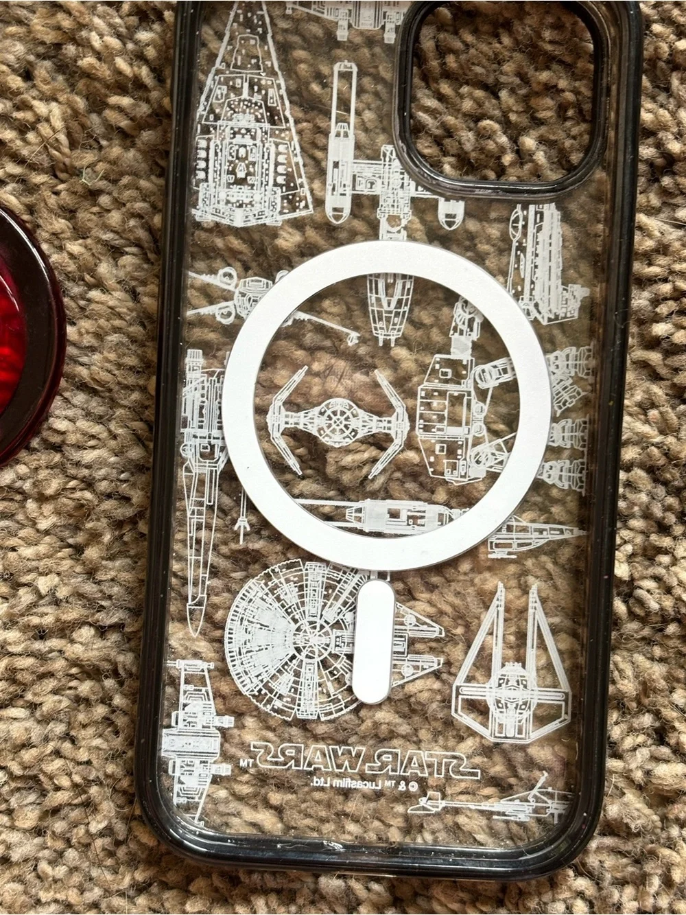 Casetify Star Wars Clear Black Phone Case with Pop Socket